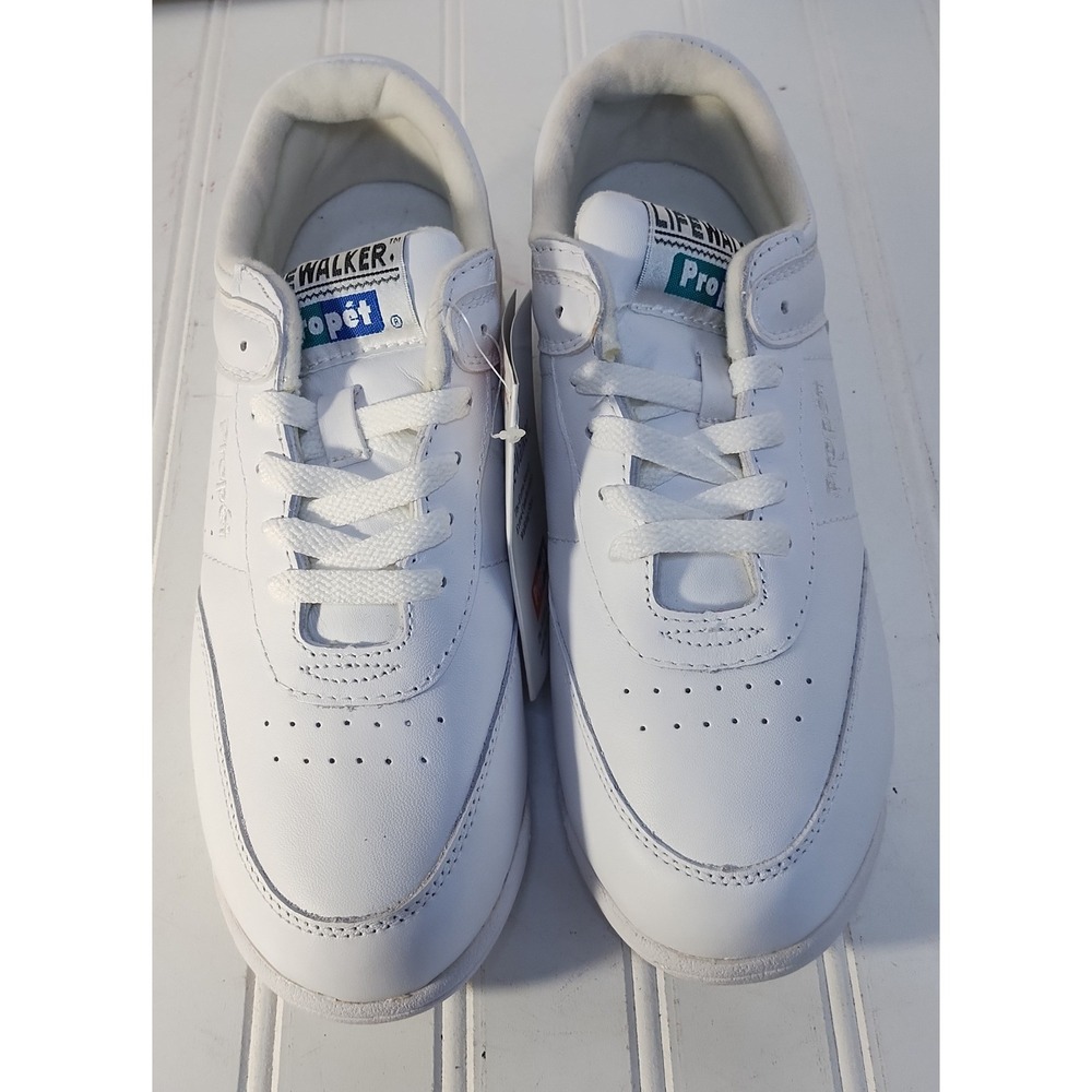 NEW Propet Womens Shoes W3804 Life Walker Sneaker Size 8 White Leather Comfort